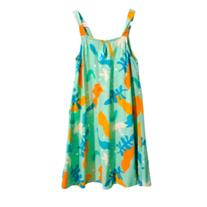 Vestido Infantil Natureza Verde Com Alça